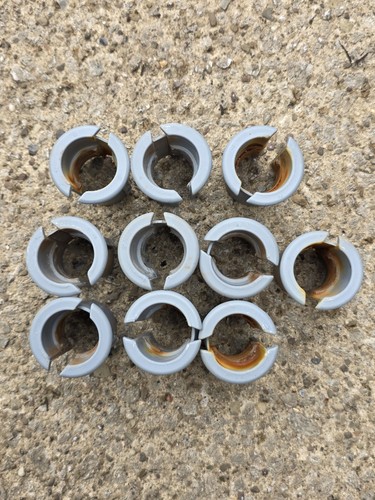 Lot of 10 Intex Pool Ladder Step Mounting Sleeves Bushings Part #12630 Gray