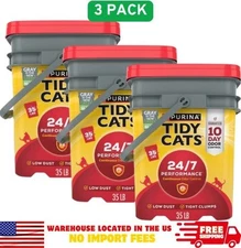 Tidy Cats 24/7 Performance Odor Control Scented Clumping Cat Litter,35-lb,3 pack