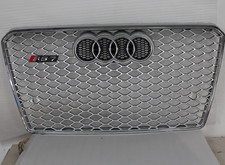 For Audi A7 S7 Rs7 Front Bumper Honeycomb Grille Mesh Grill 2012 -2015 Silver