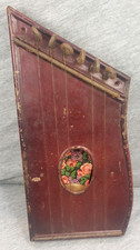 Antique Small Metal Six String Czechoslovakian Zither Maker Unknown Estate Fresh