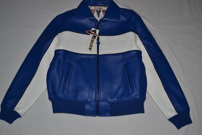 AUTHENTIC MENS Avirex SUPER SPIDER RACER JACKET BLUE BRAND NEW ALL