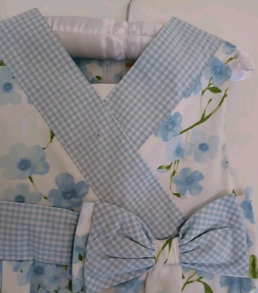 Vestido sin mangas forrado floral azul, verde y blanco para niña GYMBOREE - talla 6 Foto 4 de 4