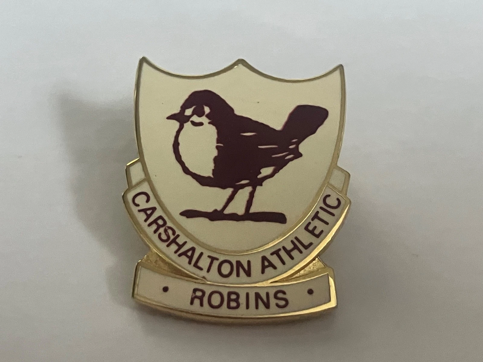 Carshalton Athletic Football Club The Robins Enamel Pin Badge By Toye