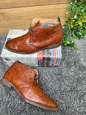 Twisted Soul Men's Leather Boots Brown UK Size 7 EU 41 Made In Italy Pre Loved