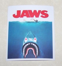 JAWS Shark Cut Sticker Decal Movie Horror Film Parody Great White Shark