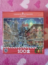 New Thomas Kinkade x elf  Movie 100 Pc Jigsaw Puzzle Stocking Stuffer Christmas