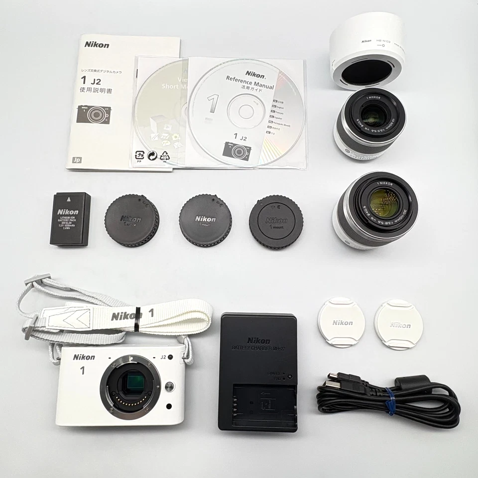 Nikon 1 J2 10-30mm F3.5-5.6 30-110mm F3.8-5.6 Mirrorless Camera From Japan - Image 2 of 4