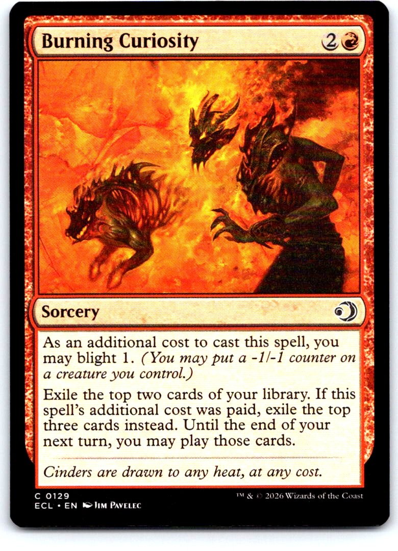 Burning Curiosity 129 Common Lorwyn Eclipsed Magic: The Gathering Near Mint