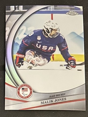 2026 Topps Chrome US Winter Olympic Team USA Refractor Malik Jones #78