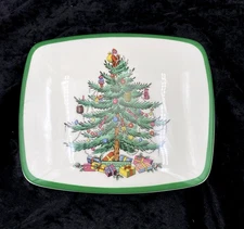 Vintage ('87) Spode Christmas Tree Double Deck Playing Card Box & Lid, 2 Decks