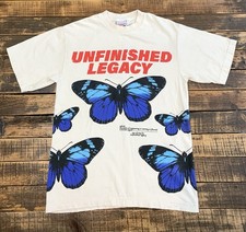 EUC Unfinished Legacy Rebirth S Butterfly Monarch Shirt Tee USA Made 100% Cotton