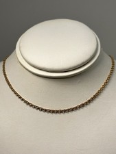 Solid 14K Rose Gold Cable Link Chain Necklace, 22 , 3.7 g, 2 mm