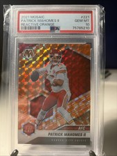 2021 Panini Mosaic - Variations Patrick Mahomes II Mosaic Reactive Orange Prizm
