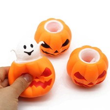 Halloween Pumpkin Squishy Stress Relief Fidget Toy Sensory Squeeze Gift
