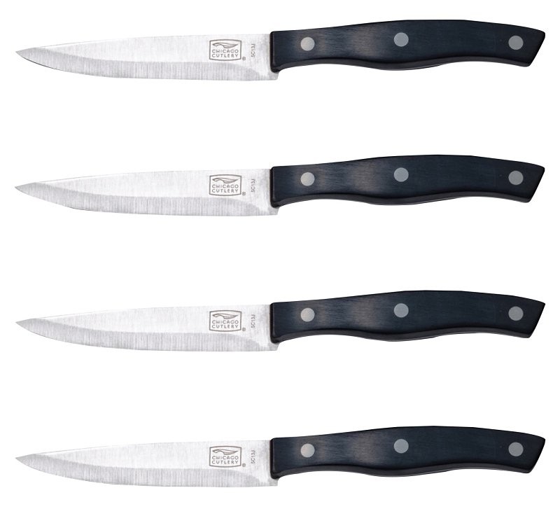 Chicago Cutlery Ellsworth 4-Piece Steak Knives, 4.5" Stainless Steel Blades