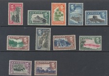 Ceylon Stamps 1938 SG386c;387b;f;388;389a;390/1;392a;393;394d;395 Mint CV £72