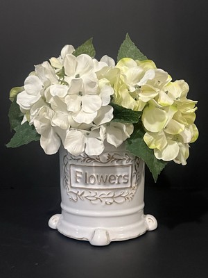 Hydrangea In Ceramic Pot