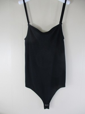 Moschino Calze Vintage Black Seamless Micro Knit Bodysuit XL Made Italy