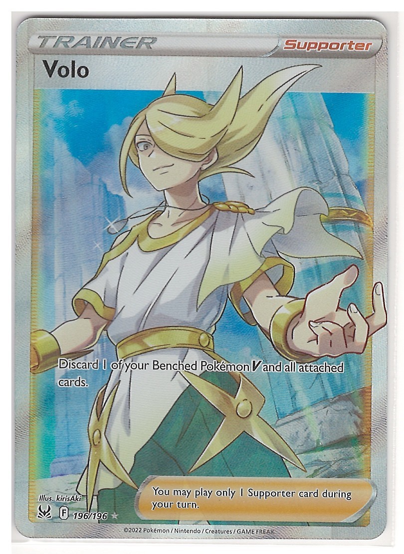 Pokemon Volo (Full Art) 196/196 Swsh11: Lost Origin Holo