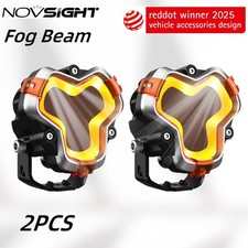 Novsight 3 Led Work Pod Lights Offroad Driving Fog Beam Lamp For Jeep Suv Truck