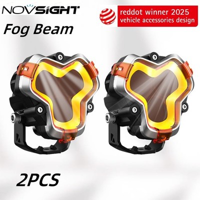 NOVSIGHT HALO 2x 3'' LED Work Pod Light Off Road Driving Fog Beam Truck Lamp