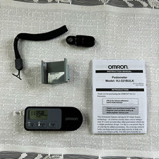OMRON HJ-321BULK Pedometer Black/Gray w/ Clip, Lanyard & Instruction Manual