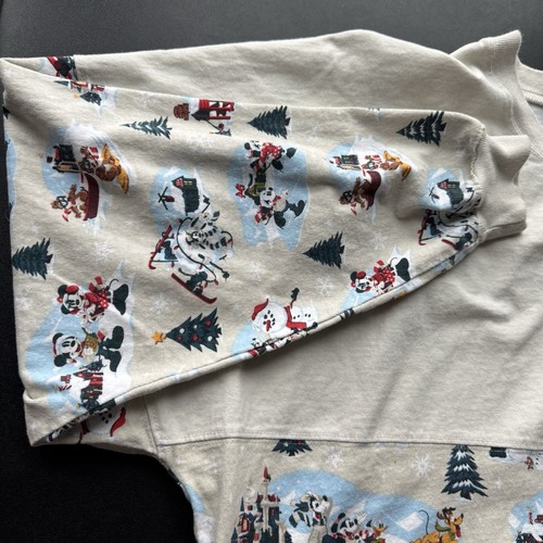 Walt Disney World 2021 Size Medium Christmas Ski Mickey Mouse Long Sleeve Shirt - Picture 4 of 9
