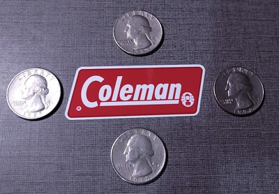 #ad #ad Coleman Sticker Decal quot;Maroon border with white outer linequot; Edition. $2.35