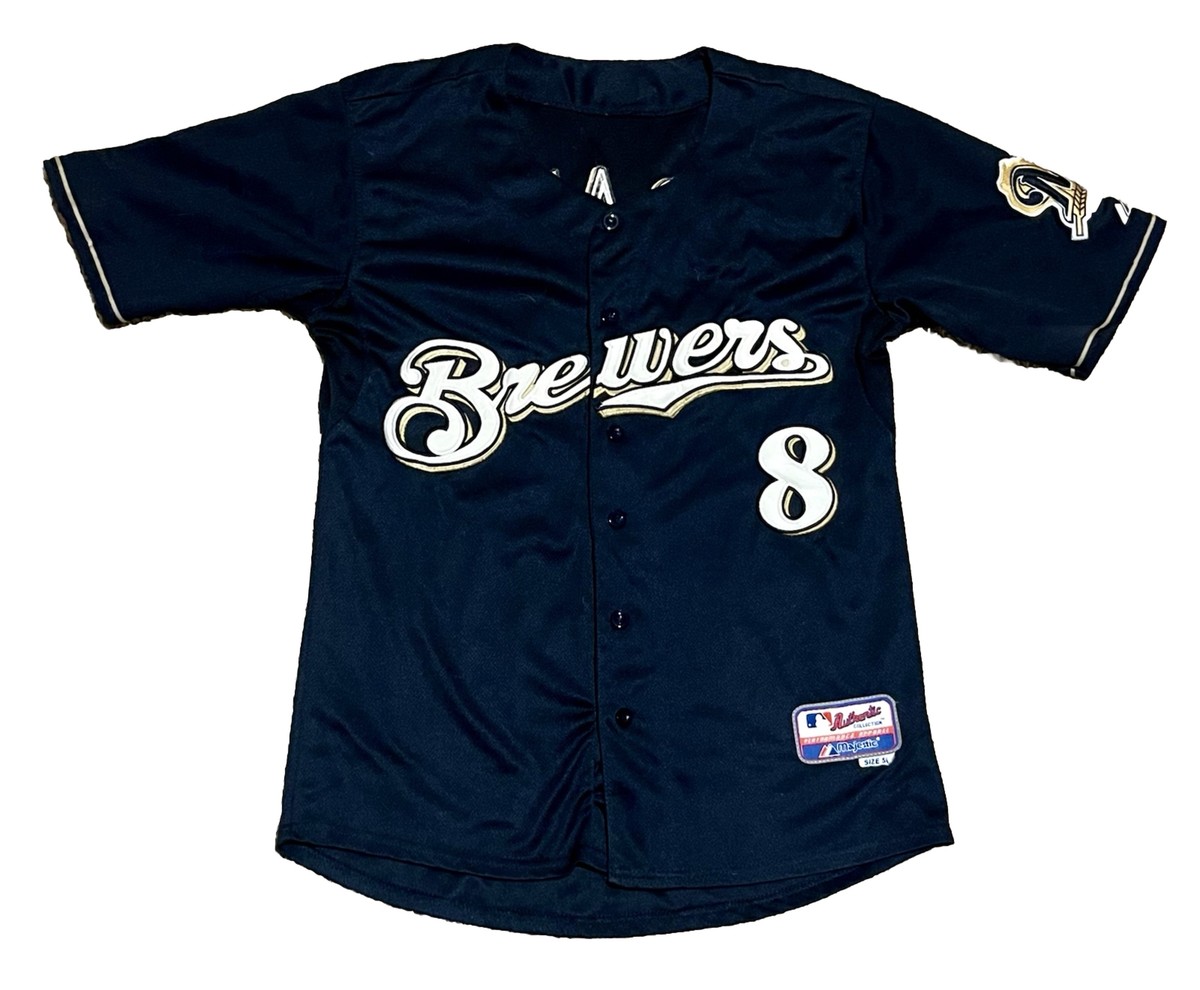 Ryan Braun — Milwaukee Brewers Majestic Stitched Jersey — Size 50
