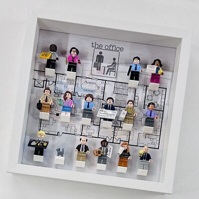 Vitrinenrahmen für Lego  The Office 21336 Minifiguren Multi 27cm 25cm Etui