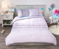 Ultrasoft 3 Piece Tassel Bedding Comforter Set Lavender Full k687906