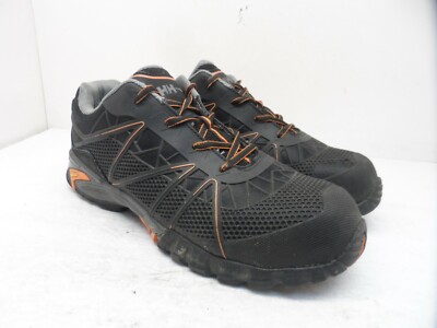 HELLY HANSEN Men's Terreng Slip Resistant Athletic Work Shoes Black/Orange 9.5M