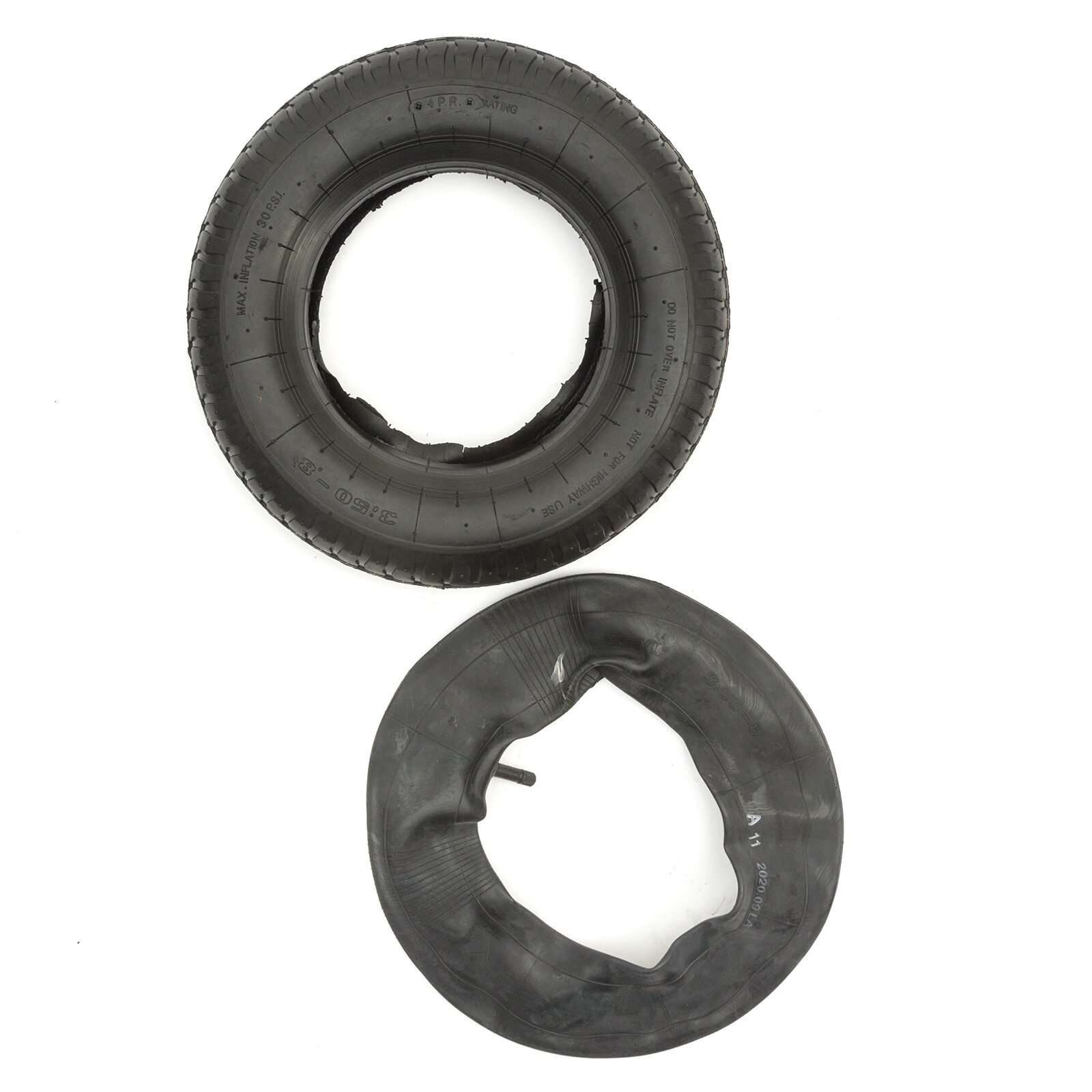 14" Heavy Duty Tyre & Inner Tube Kit 3.508 3508 4 Ply Butyl Rubber