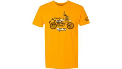 NEW HONDA APPAREL 3030-21466 Monkey Moto T-Shirt - Gold/Black - 3XL - MOTORCYCLE