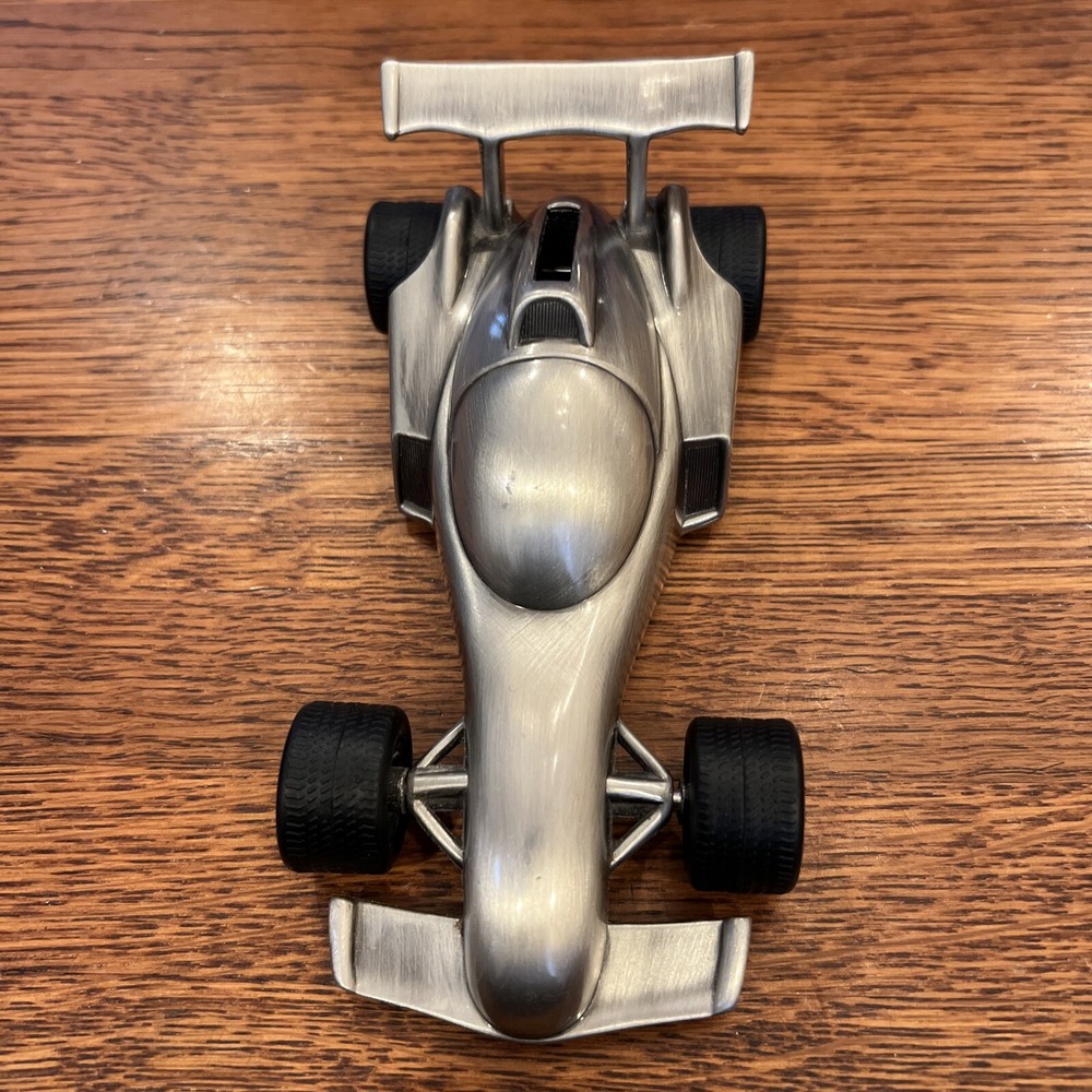 Metal Race Car F1 Bank Rubber Wheels  NICE!!