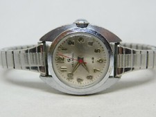 Helbros Silver Tone Wind-up Analog Women's Watch Sz. 5 1/4" For Parts or Repairs