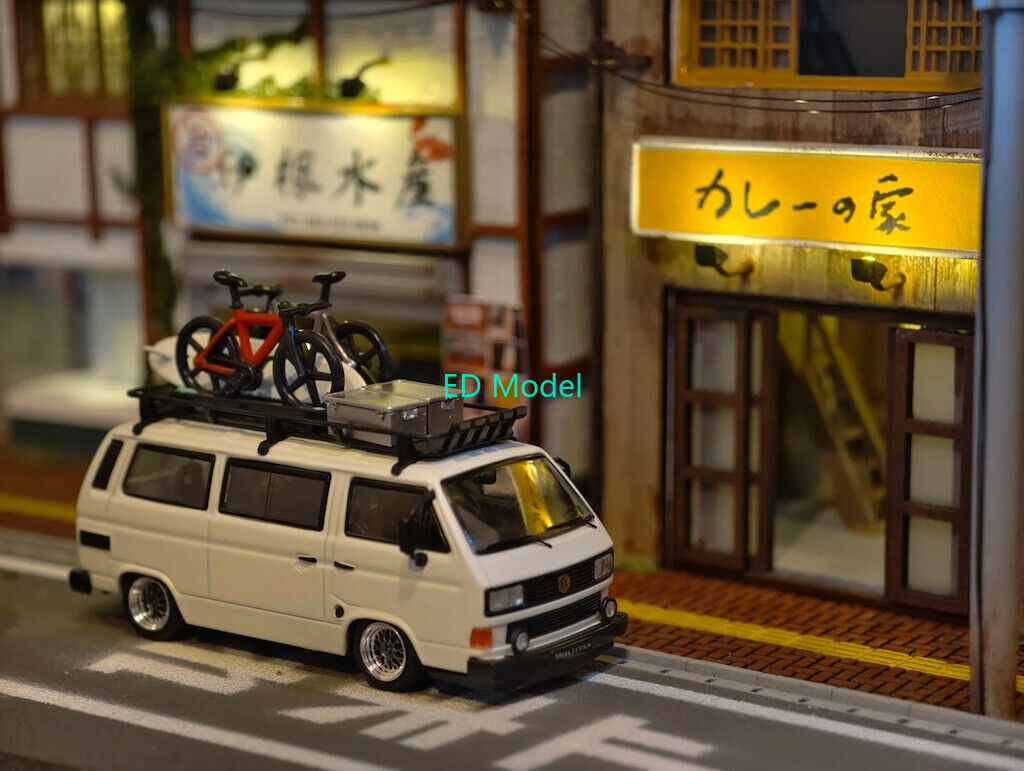 BN Mortal 1:64 White VW T3 Multi Van Camper Sports Model Diecast