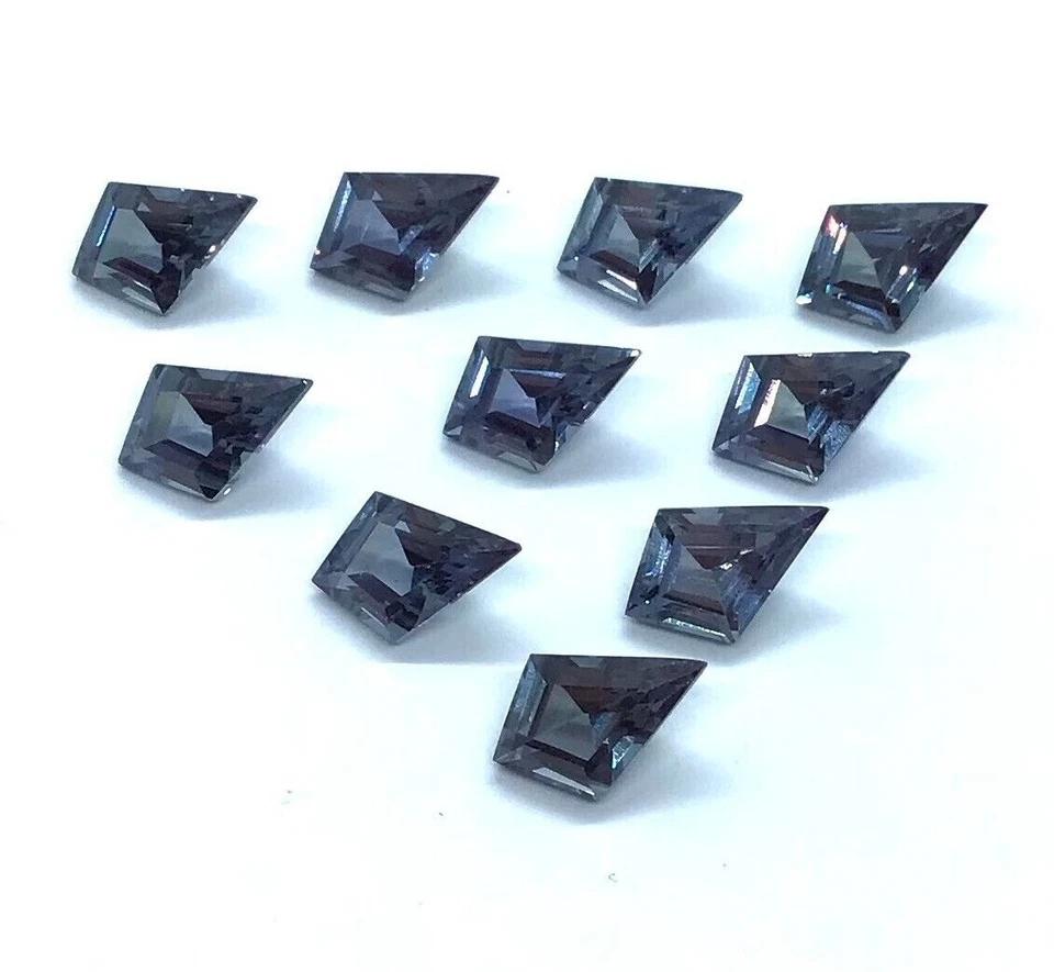 Kite Alexandrite AAA Synthetic Crystal Nano Faceted Gemstone Size 6x9mm to9x16mm - Image 2 of 4