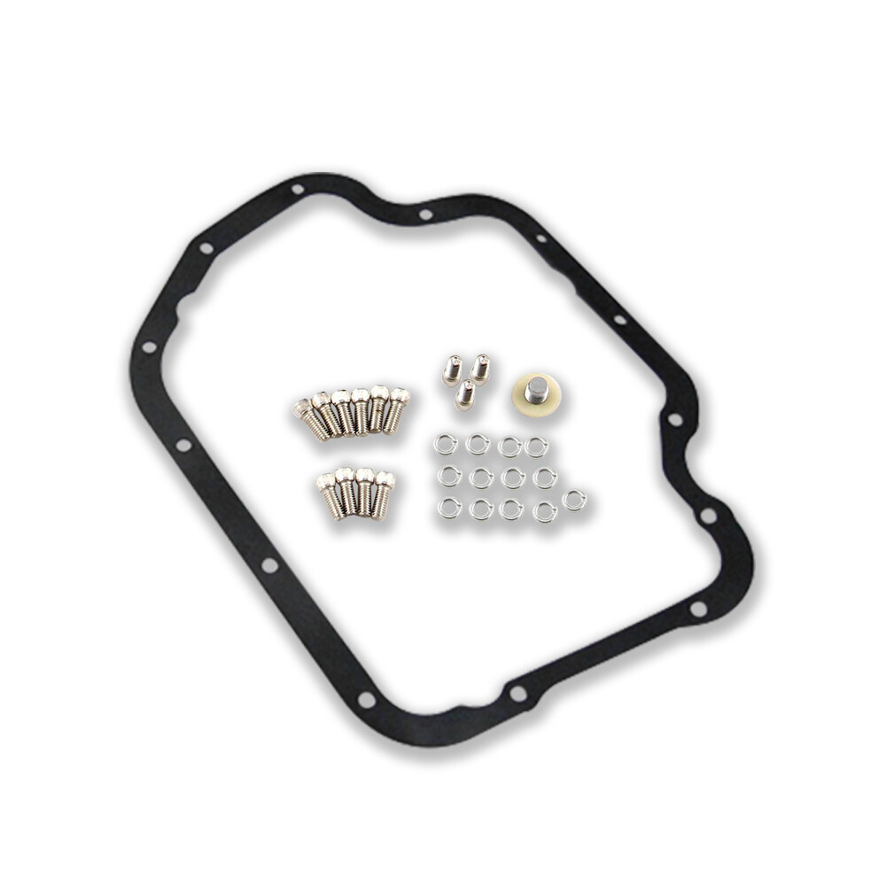 Turbo TH400 Finned Aluminum Transmission Oil Pan Set 2 1/2" Polished w