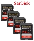 SANDISK EXTREME PRO SDHC SDXC SD C10 4K Card 32GB 64GB 128GB 256GB 200MB/s LOT