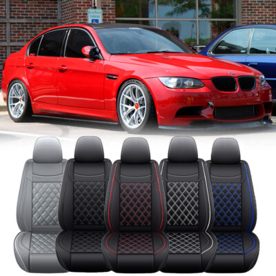 Luxury PU Leather Car Seat Cover Cushion Protector For E46 E90 E91 E93 F30 F31