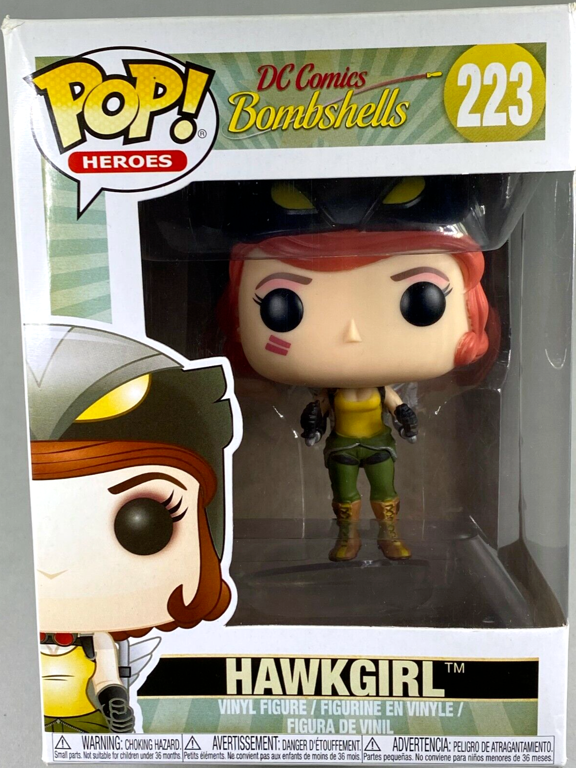 Funko Pop! Heroes DC Bombshells Hawkgirl Vinyl Figure Box 223 New D.C. Comics