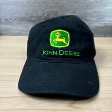 John Deere Hat Cap Strap Back Black Tractors ...