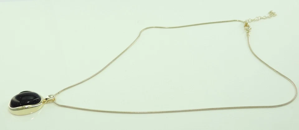 Vintage Damen Halskette 925er Silber mit Anhänger / Farbstein - Bild 3 von 4