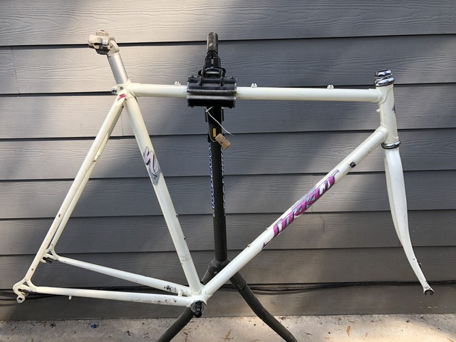 vintage steel road bike frame