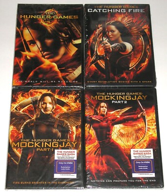 Action Sci-Fi DVD Lot - The Hunger Games Catching Fire Mockingjay (plastic torn)