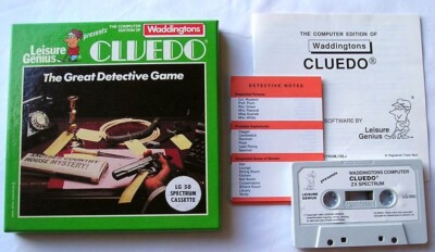 Sinclair ZX Spectrum 48K Game - CLUEDO - Leisure Genius - Tested - MINT/NEW
