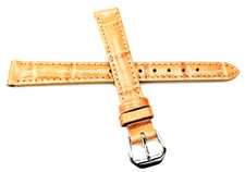 New Timex Tan Crocodile Grain Genuine Leather Regular 12mm Watch Band Strap