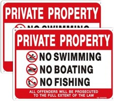 T R Private Property, No 14" x 10", Property 14"x10" - 2 Pack