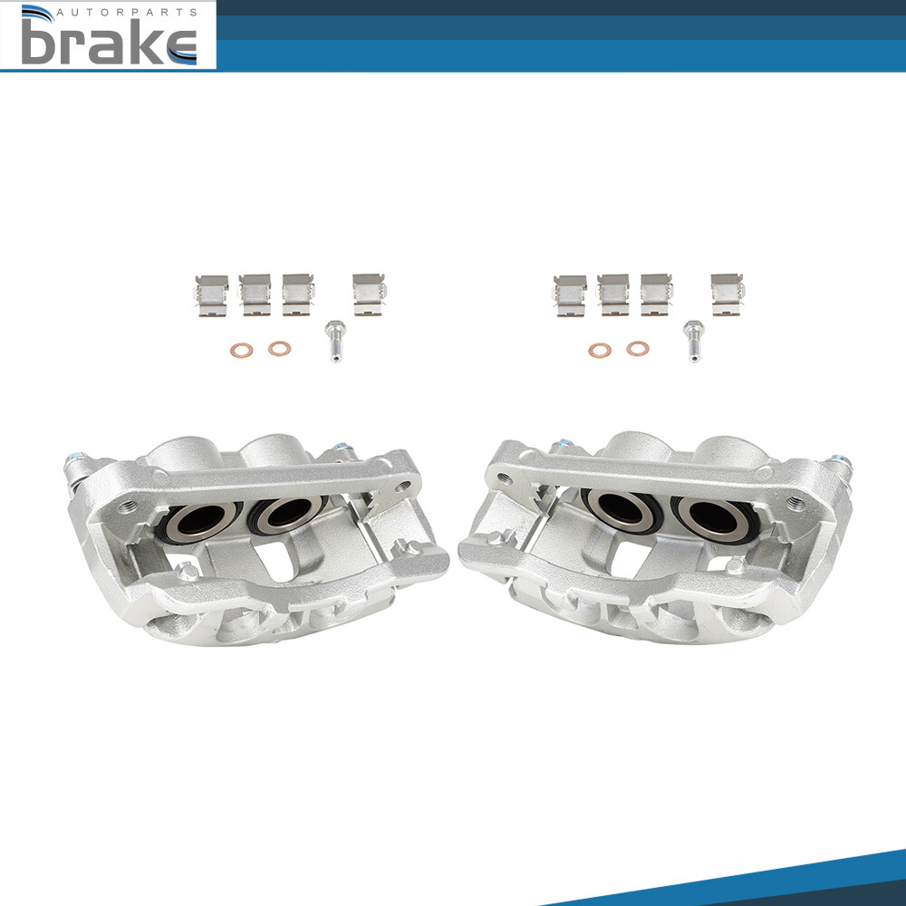 Front Brake Calipers Pair with Bracket for 13-20 Ford F-250 Super Duty